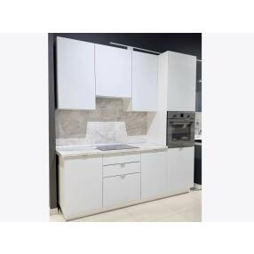Кухня прямая Фьюжн Silky Light Grey/Белый 2336*2200*600