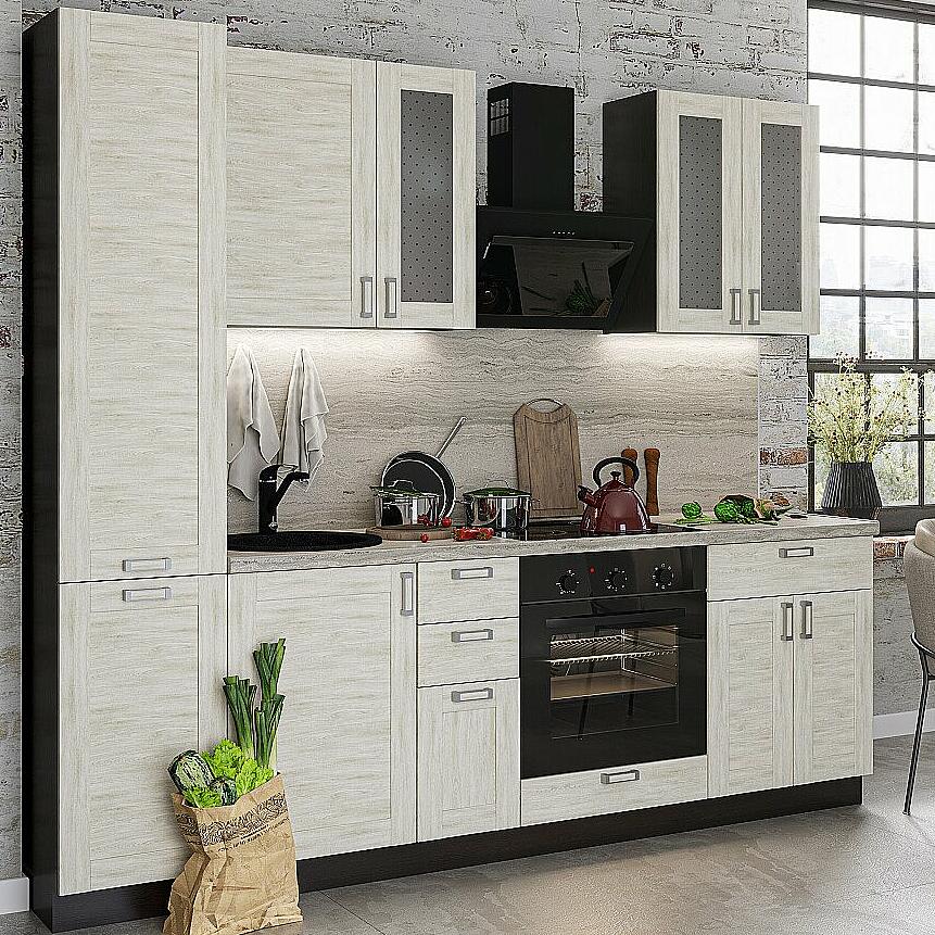 

Кухня Прямая Лофт-02 Nordic Oak/Graphite 2140*2400*600