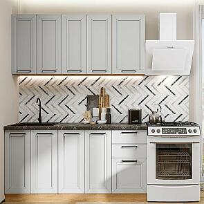 Кухня прямая Нео-01 Grey Silk/Дуб Вотан 2140*1600*600