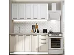 Модульный кухонный гарнитур Нео-01 Cream Silk, White Silk/Белый 2140x1600x600