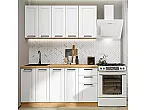 Модульный кухонный гарнитур Нео-01 White Silk/Дуб Вотан 2140x1600x600