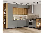 Кухонный гарнитур Техно-5 Дуб Крафт, Браш/Дуб Крафт 2500x3200/2240x600 (Кастилло темный)