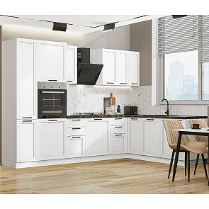 Кухня угловая Нео-03 White Silk/Белый 2140*3000/2100*600