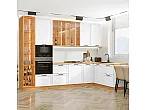 Модульный кухонный гарнитур Нео-04 White Silk/Дуб Вотан 2340x3200/1800x600