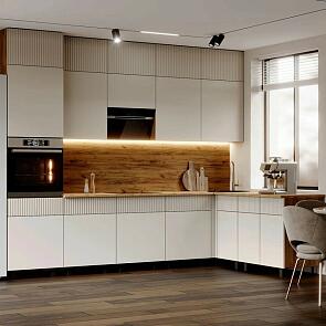 Кухонный гарнитур Оливия Кашемир/Вотан 2500x3000/1800x600