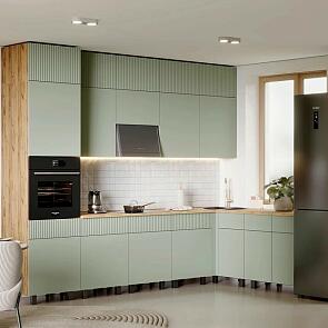 Кухонный гарнитур Оливия Олива софт/Вотан 2500x3000/1800x600