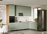 Кухонный гарнитур Оливия Олива софт/Вотан 2500x3000/1800x600