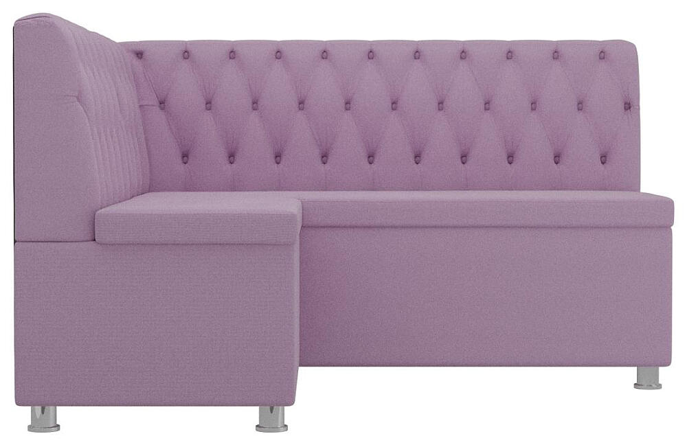 Кухонный угловой диван Мирта Микровельвет Сиреневый левый угол 42999₽