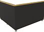 Кухонный угловой диван мирта микровельвет жёлтый правый угол без механизма