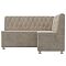 Кухонный угловой диван Мирта Велюр Бежевый левый угол