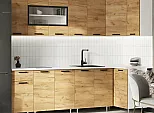 Кухонный гарнитур Рио Дуб Крафт/Белый 2140x2600/1000x600