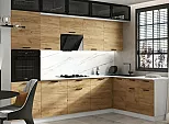 Кухонный гарнитур Рио Дуб Крафт/Белый 2500x3000/1800x600