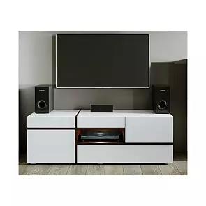 Мадера Тумба ТВ (Белый глянец)