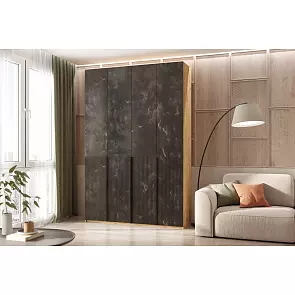 Марвэл Шкаф 4-х ств. (1600) с доп.ящиками (Мальта, Дуб Крафт)