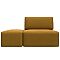 Модули диван и пуф Лига-060 НПБ Велюр BRUT 10 желтый