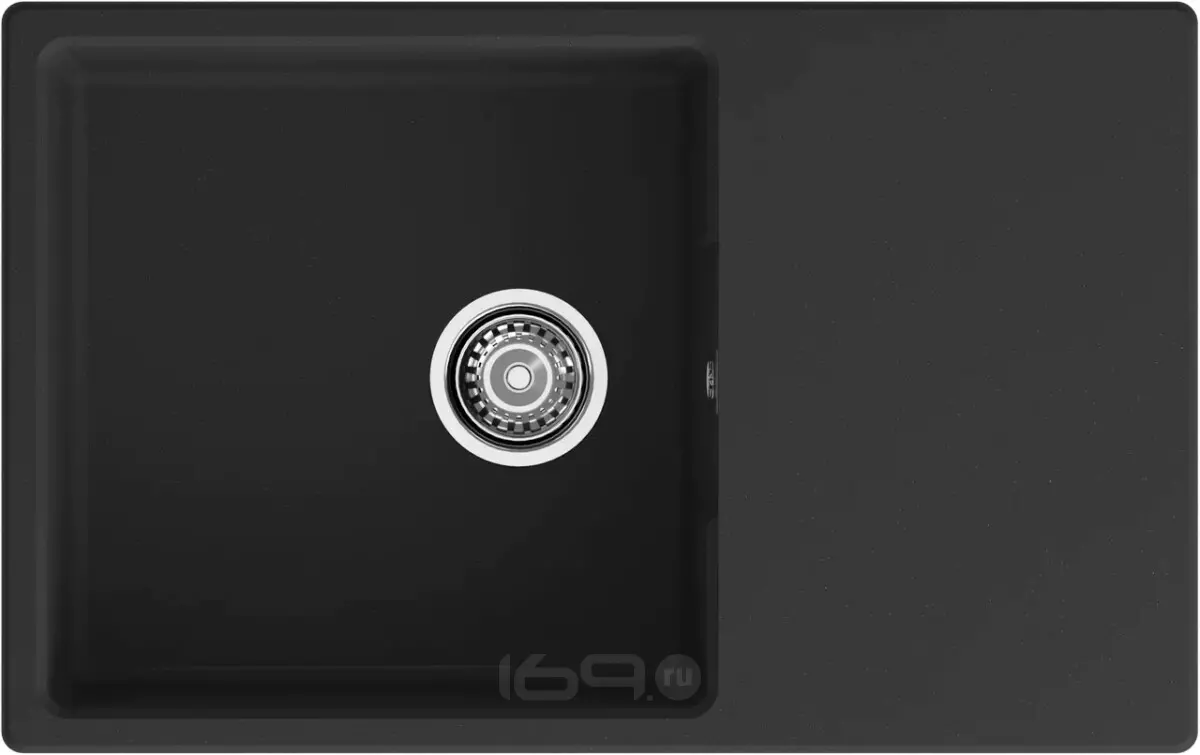 Мойка GRANFEST URBAN 678L 1 чаша с крылом 780*490 черный