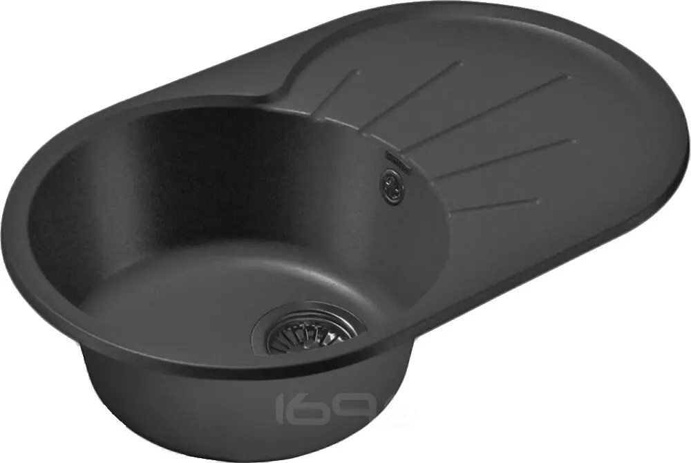 Мойка мрамор RONDO GF-R--750L чаша с крылом 750*500мм графит