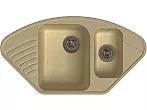 QUARZ (ECO-14) Мойка угл.1,5 чаш. 930*500 (бежевый)