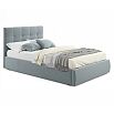 Кровать Селеста с матрасом велюр серый без П/М 1200x2000, ортопедическое основание, изголовье мягкое