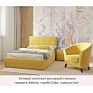 Кровать Селеста с матрасом велюр жёлтый без П/М 1200x2000, ортопедическое основание, изголовье мягкое