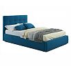 Кровать Селеста с матрасом велюр синий С П/М 1200x2000, ортопедическое основание, изголовье мягкое