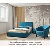 Кровать Селеста с матрасом велюр синий С П/М 1200x2000, ортопедическое основание, изголовье мягкое