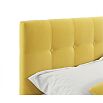Кровать Селеста с матрасом велюр жёлтый С П/М 1200x2000, ортопедическое основание, изголовье мягкое