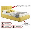 Кровать Селеста с матрасом велюр жёлтый С П/М 1200x2000, ортопедическое основание, изголовье мягкое