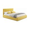 Кровать Селеста с матрасом велюр жёлтый С П/М 1400x2000, ортопедическое основание, изголовье мягкое