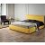 Кровать Селеста с матрасом велюр жёлтый без П/М 1600x2000, ортопедическое основание, изголовье мягкое