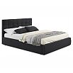 Кровать Селеста с матрасом велюр черный С П/М 1600x2000, ортопедическое основание, изголовье мягкое