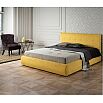 Кровать Селеста с матрасом велюр жёлтый С П/М 1600x2000, ортопедическое основание, изголовье мягкое