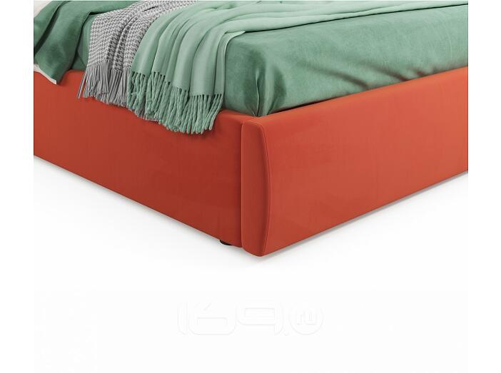 Мягкая кровать Ameli 1400 оранж с подъемным механизмом