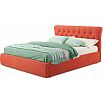 Мягкая кровать Ameli 1600 оранж с подъемным механизмом