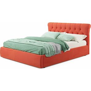 Мягкая кровать Ameli 1600 оранж с подъемным механизмом