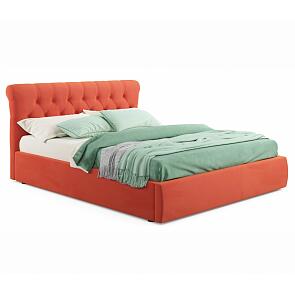 Мягкая кровать Ameli 1800 оранж с ортопедическим основанием