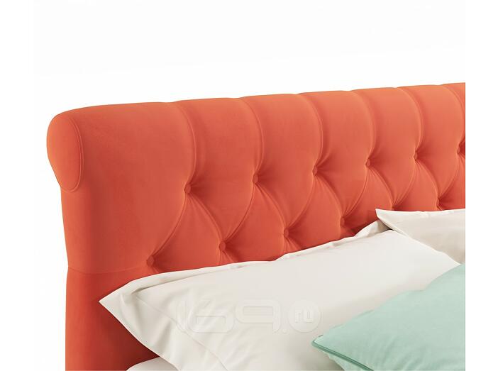 Мягкая кровать Ameli 1800 оранж с ортопедическим основанием