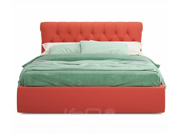 Мягкая кровать Ameli 1800 оранж с ортопедическим основанием