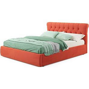 Мягкая кровать Ameli 1800 оранж с подъемным механизмом