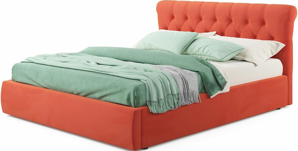 Мягкая кровать Ameli 1800 оранж с подъемным механизмом 28990₽