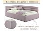 Кровать Aura велюр лиловый С П/М 1200x2000, ортопедическое основание, изголовье мягкое