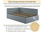 Кровать Aura велюр серый С П/М 1200x2000, ортопедическое основание, изголовье мягкое