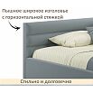 Кровать Aura с матрасом велюр серый С П/М 1200x2000, ортопедическое основание, изголовье мягкое