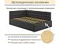 Кровать Aura велюр шоколад С П/М 1200x2000, ортопедическое основание, изголовье мягкое