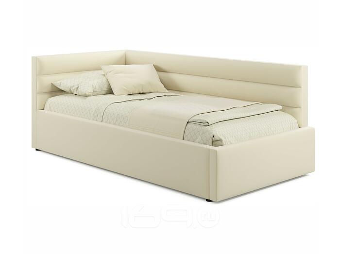Мягкая кровать Aura 900 бежевая с подъемным механизмом