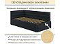 Кровать Aura велюр черный С П/М 900x2000, ортопедическое основание, изголовье мягкое