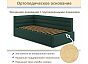 Кровать Aura велюр изумруд С П/М 900x2000, ортопедическое основание, изголовье мягкое