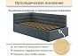 Кровать Aura велюр маренго С П/М 900x2000, ортопедическое основание, изголовье мягкое