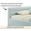 Кровать Aura с матрасом велюр мята пастель С П/М 900x2000, ортопедическое основание, изголовье мягкое