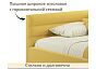 Кровать Aura велюр желтый С П/М 900x2000, ортопедическое основание, изголовье мягкое